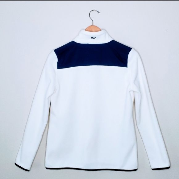 Vineyard Vines | NWOT XS White Sherpa Fleece Snap Placet Pullover - Picture 4 of 15